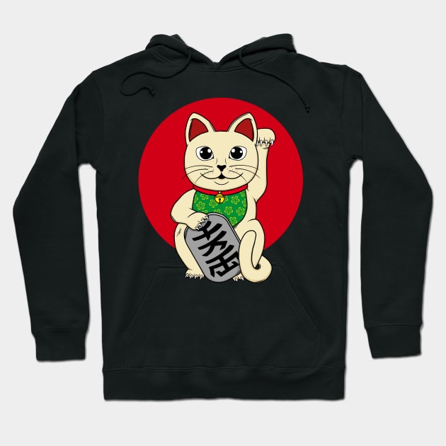 Lucky Cat Hoodie by OogaBooga